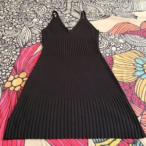 Divided H&M ribbed black tank dress stretchy sz 6